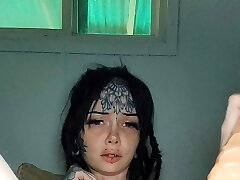 Super creamy wet tight goth gash