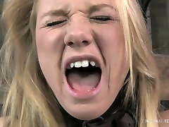 Super-cute blonde being penalized by her master for being a bad girl