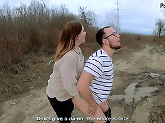 Russian nymph fed a guy with sperm while pegging him