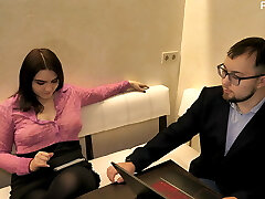 The chick had orgy with her boss and then kissed the cuckold at home (JOI, femdom)