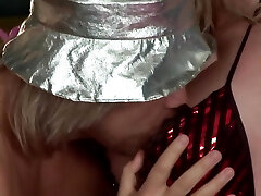 Extreme bizarre! Superslut loves to be showered in cum and piss!