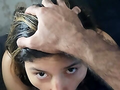 She enjoys this submissive young lady to give my jizm to her face