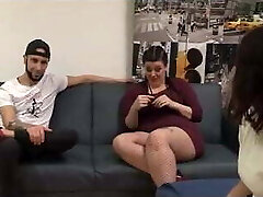 Chubby Maria and her big dicked friend Fede teach Alba