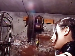Chinese Mistresses tantalizes slave friends in dungeon in same time