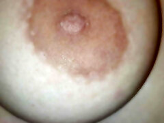 Spitting and Toying with Horny GF's Big Boobs