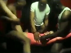 Getting gangbang by big black cock