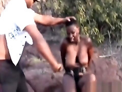 Nip Torment, Spanking And Rough Blowjob With African Slut