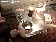 Bondagelife - Kitten Grayhound Coffee Table Comm