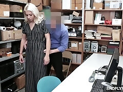 Tattooed chick Chanel Grey gets her facehole and pussy disciplined for shoplifting