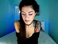 Hot Punk Looking Brunette - Petite girl Screaming 01 HD