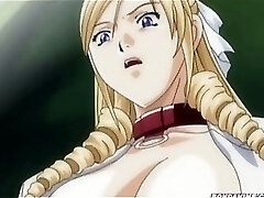 Big meloned hentai mistress having her sex gimps tease cock