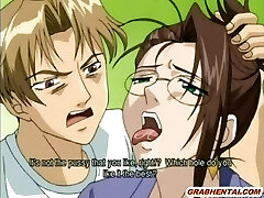 Bondage schoolgirl manga porn with muzzle gets dildoed