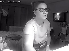 Teenie Mega-bitch Skips Homework to Fuck Her Pussy to Lesbian Porn