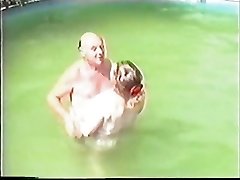 Mature couple having Sex in The Pool Part 1 Wear Tweed