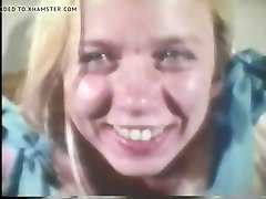 Nice classic ash-blonde fucked and face creamed