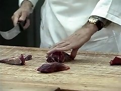 Two Dark-haired Gangbanged in Super Market !