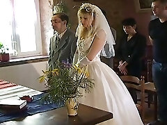 Horny French godmother gets gang-fucked on the wedding day