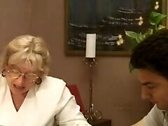 Mature Professor Tests the Boy