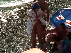 Real swingers at a nudist beach
