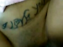 Bangladeshi lady tattoo  her belly getting her kameez pulled