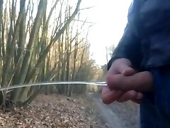 Urinating In Public And Flashing My Dick To A Runner Past By