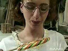 Exhibitionist doll ravages her pussy with a toy at a gangbang