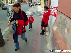 Fucking Glasses - Bored sweetheart fucked for cashs