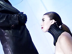 Gorgeous goth babe enjoys her time with 2 rock-solid boners