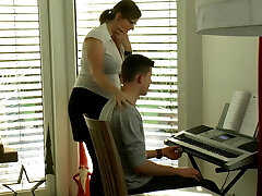 The piano student with the thick cock
