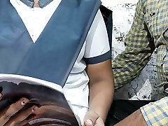 Student ashu instructs her teacher first hook-up experience with Hindi audio