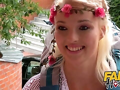 Fake Hostel - Pert free love hippie chick fucked like ultra-kinky