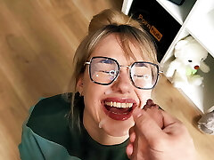 Slutty family! Step-dad Massively poured guy goo on my face. Deep throat