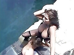 Lesbians In Lingerie Munching Wet Pussy At A Waterfall