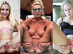 Blonde Trailer Rubbish Spread Their Pussies Open