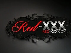 Mature redhead romping and masturbating poolside