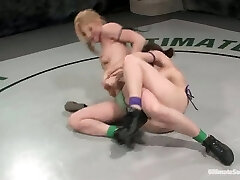Blonde sucks a wire-on and gets played after a fight