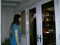 Long-haired pretty white girl welcome in house Ebony Couple