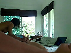 Getting aroused seeing our own video in Onlyfans - POV and Cum in Mouth