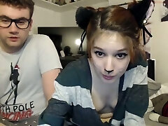 My GF loves to wear knee socks and this is hot video of her throating my dick