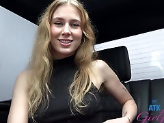 Messy blonde slut Fiona Peaches will masturbate anytime she wants