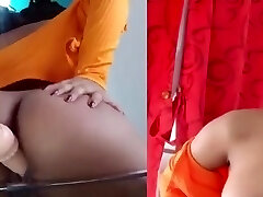 Homemade movie of a horny honey pleasuring her cravings with a toy