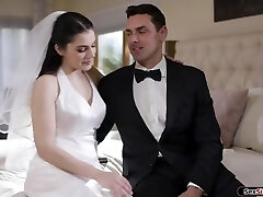 Busty bride cheat on wedding day and is licked n anal invasion fucked