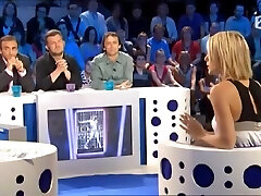 Local celebrity panties up micro-skirt in a live display