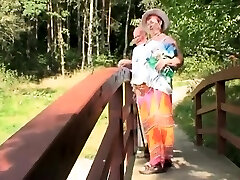 An Older Couple Have Intercourse By The Lake, A Young Slut Watches Them