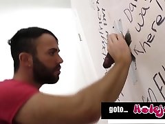 Bearded Gentleman Blowing big dick Gloryhole HoleJam com