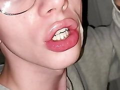 Insane lad decided to suck dick in gloryhole while daddy gets pleasure