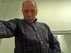 Mature mustach guy pumping out his hairy spunk-pump