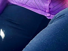 Titty Play In Car