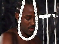 Black man fucks gorgeous dame on black cloth