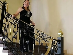 Hot Grandmother Elegance in the Lobby: A Young Man Wish Awakened